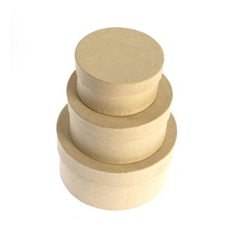 Mache Round Nesting Boxes 3 Pack