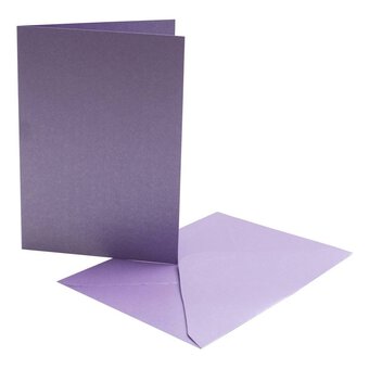 Pearlescent Purple Cards  A6 4 Pack