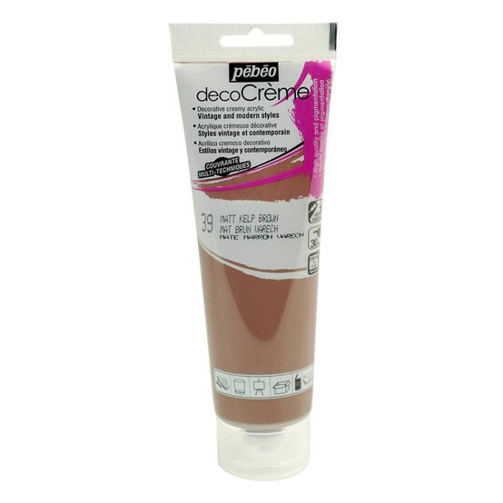 Pebeo Brown Deco Creme Paint 120ml image number 1