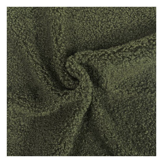 Olive Teddy Fabric by the Metre image number 1