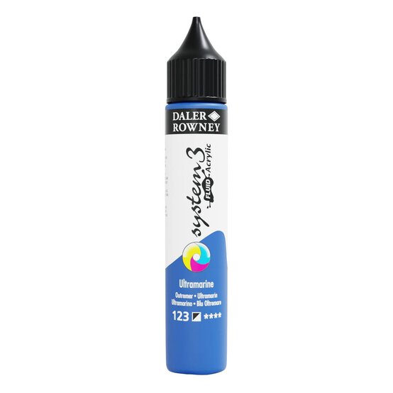 Daler-Rowney System3 Ultramarine Fluid Acrylic 29.5ml (123) image number 1