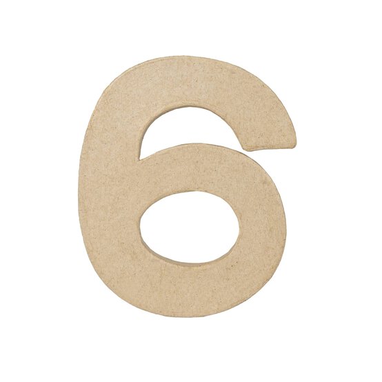 Mini Mache Number 6 10cm image number 4