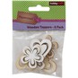 Heart and Flower Wooden Toppers&nbsp;6 Pack image number 3