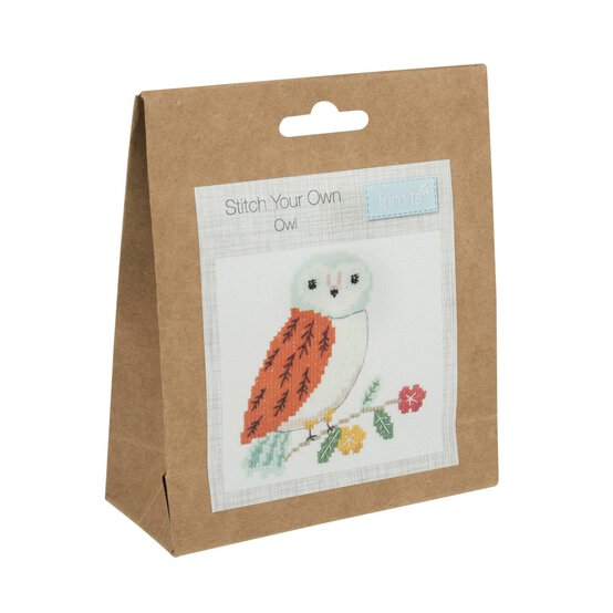 Trimits Owl Counted Cross Stitch Kit 13cm x 13cm image number 1