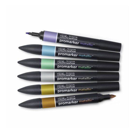 Winsor & Newton Promarker Metallic 6 Pack image number 1