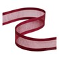 Wine Organza Ribbon 25mm x 5m image number 1