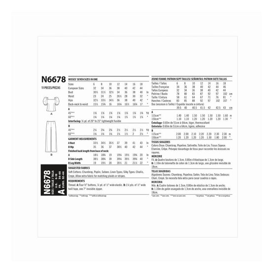 New Look Women's Top and Trousers Sewing Pattern N6678 image number 2