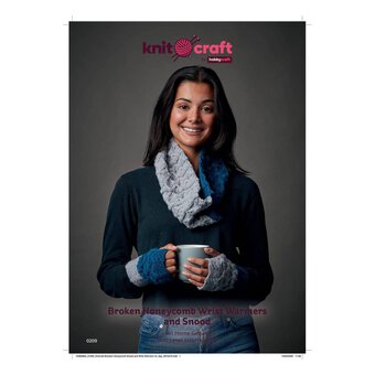 Knitcraft Honeycomb Snood and Wrist Warmers Digital Pattern 0209