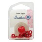 Hemline Red Novelty Hearts Button 7 Pack image number 2