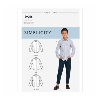 Simplicity Boys&rsquo; Shirt Sewing Pattern S9056 (8-16)