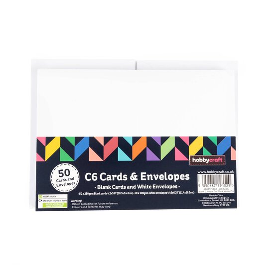 White Cards  C6 Inches 50 Pack image number 4