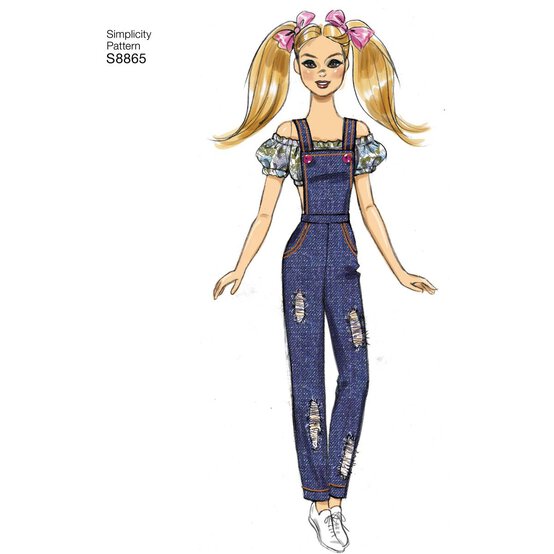 Simplicity Doll Clothes Sewing Pattern S8865 image number 3