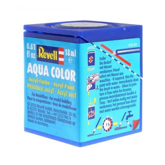 Revell Silver Metallic Aqua Colour Acrylic Paint 18ml (190) image number 4