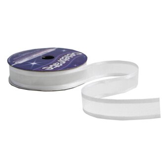 White Organza Satin-Edged Ribbon 12mm x 5m