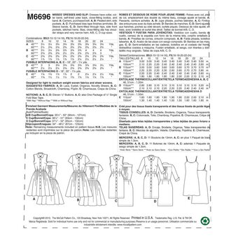 McCall&rsquo;s Dress and Slip Sewing Pattern M6696 (8-16)