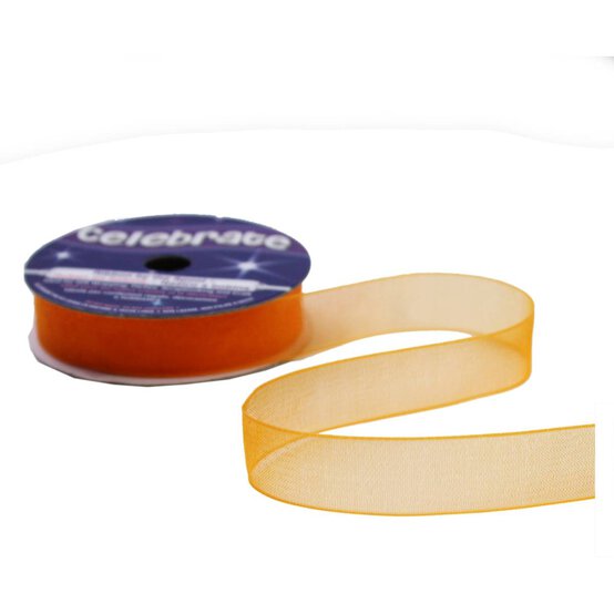 Yellow Organdie Ribbon 12mm x 6m image number 3