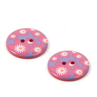 Hemline Assorted Novelty Patterned Button  2 Pack