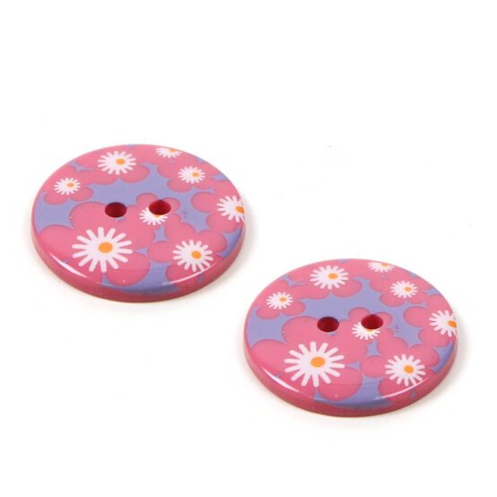 Hemline Assorted Novelty Patterned Button  2 Pack image number 1