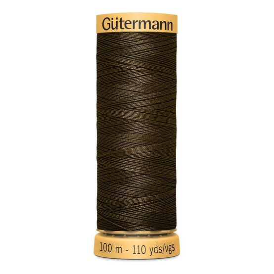 Gutermann Brown Cotton Thread 100m (2960) image number 1