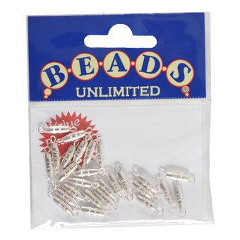 Beads Unlimited Silver Clasp Finding 11mm x 3mm 20 Pack