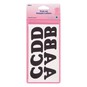 Hemline Black Iron On Instant Letters 40 Pack image number 1