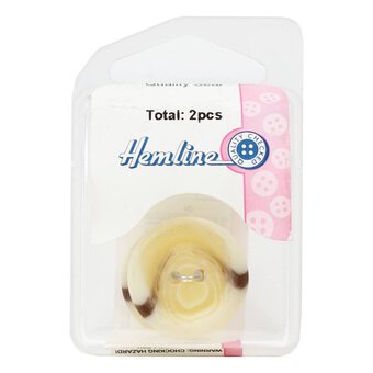 Hemline Assorted Basic Knitwear Button 2 Pack