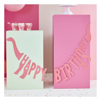 Ginger Ray Pink Dinosaur Birthday Bunting 1.4m