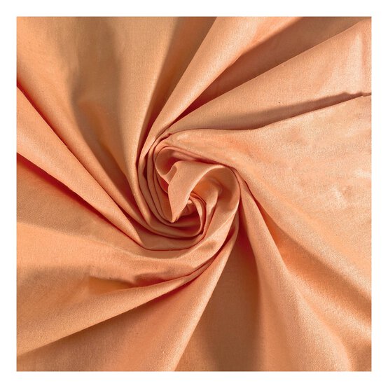 Peach Cotton Homespun Fabric by the Metre image number 1