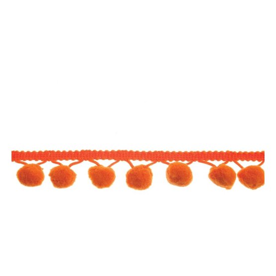 Orange 20mm Pom Pom Trim by the Metre image number 1