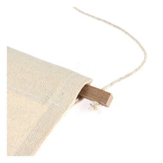 Natural Cotton Pointed Canvas Banner 30cm x 50cm  image number 3
