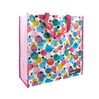 Blue Floral Woven Bag for Life