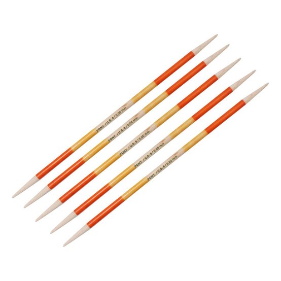 Pony Flair Double Ended Knitting Needles 20cm 5mm 5 Pack image number 1