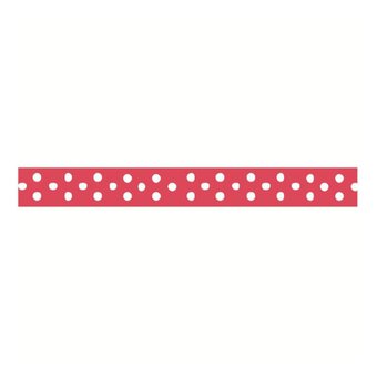 Hot Pink Polka Dot Grosgrain Ribbon 9mm x 5m