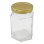 Clear Hexagonal Glass Jar 110ml image number 1