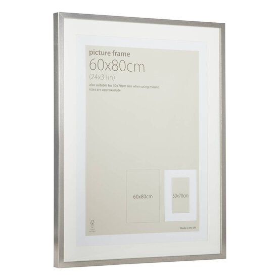 Metallic Pewter Picture Frame 60cm x 80cm image number 1