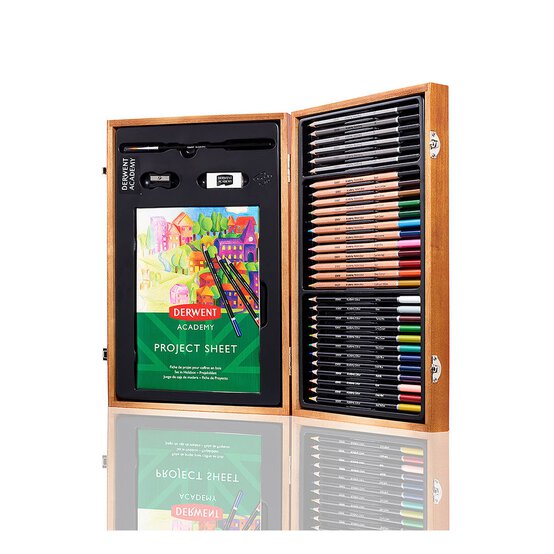 Derwent Academy Art Pencils Wooden Box Set image number 3