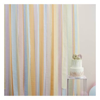 Ginger Ray Multi-Coloured Pastel Streamer Backdrop