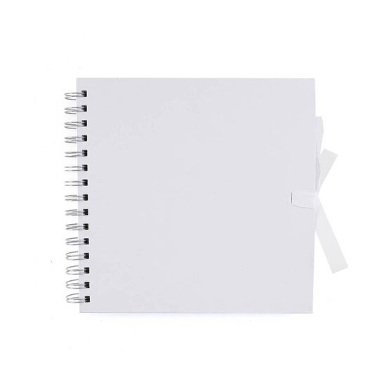 Spiral Bound White Scrapbook 8 x 8 Inches image number 1