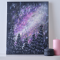 How to Paint a Galaxy Acrylic Painting on Black Gesso image number 1