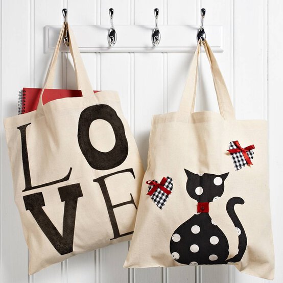 Natural Cotton Tote Shopping Bag 40cm x 38cm image number 3