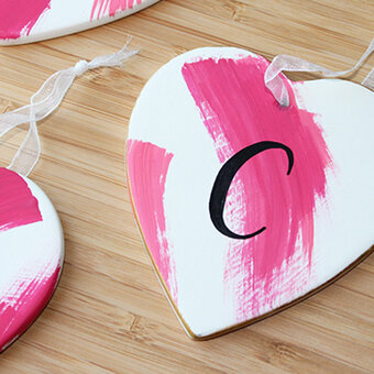 How to Create Ceramic Brushstroke Hearts