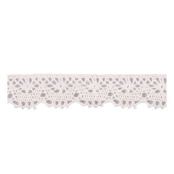 Cream 20mm Cotton Lace Trim by the Metre