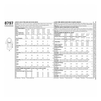 Simplicity Women&rsquo;s Coat Sewing Pattern 8797 (XS-XL)