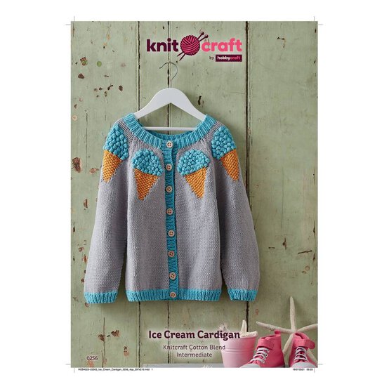 Knitcraft Children&rsquo;s Ice Cream Cardigan Digital Pattern 0256 image number 1