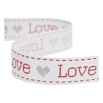 Red Love Satin Ribbon 16mm x 4m