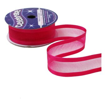 Hot Pink Organza Satin-Edged Ribbon 20mm x 4m