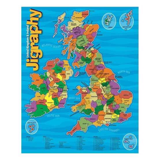 United Kingdom and Ireland Jigraphy Puzzle 100 Pieces image number 2