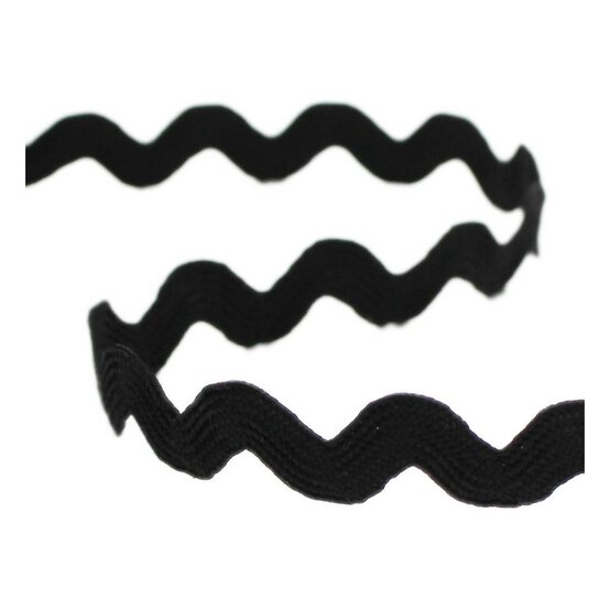 Black Ric Rac Ribbon 6mm x 4m image number 1