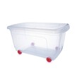 Whitefurze Clear Storage Box on Wheels 45 Litres