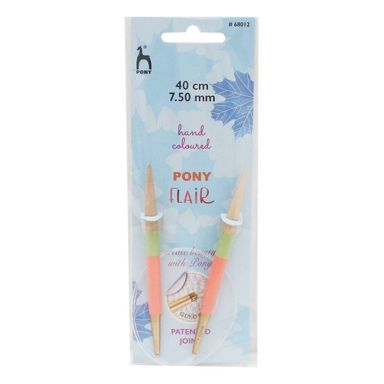 Pony Flair Circular Knitting Needles 40cm 7.5mm image number 2